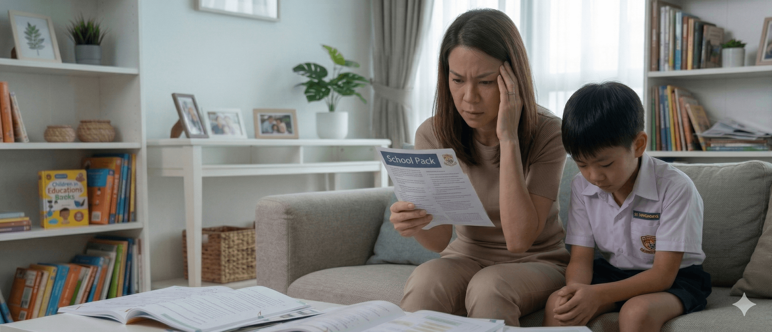 Frustrated parent searching for information